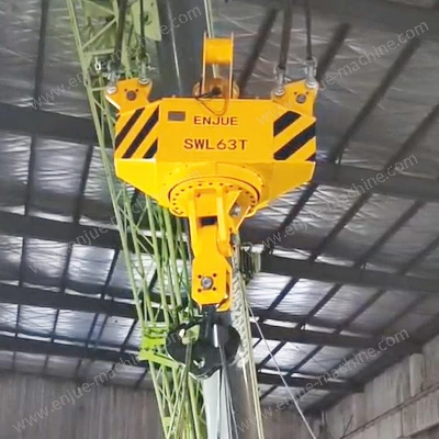 Crochet de grue rotatif motorisé pour grue à portique